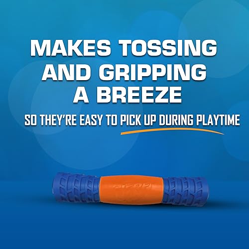 Miniatura 5 de Nerf Dog Palo de chirrido TPR EXO de 11.5 pulgadas - AzulNaranja