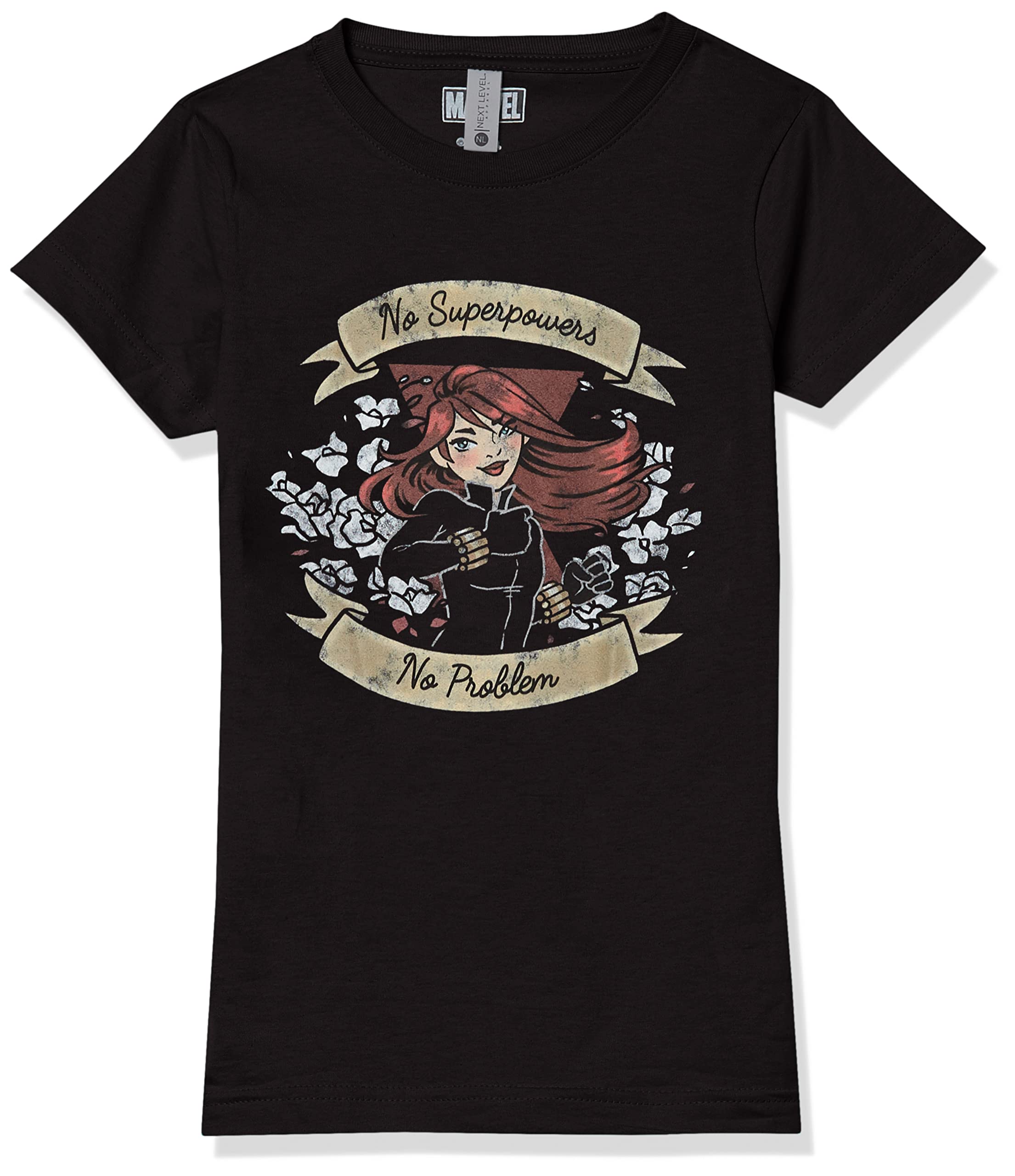 T-shirt fille Marvel à manches courtes imprimé décontracté - 3