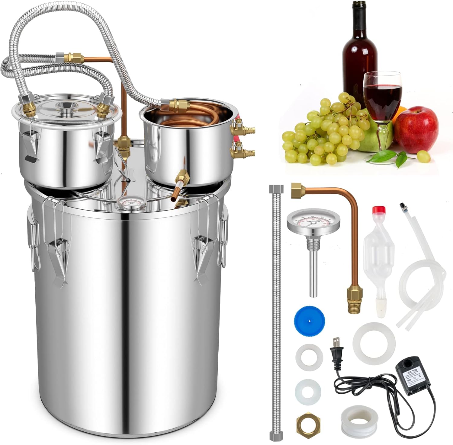Safstar Alcohol Stil 10 Gal 38 L Stainless Steel Alcohol