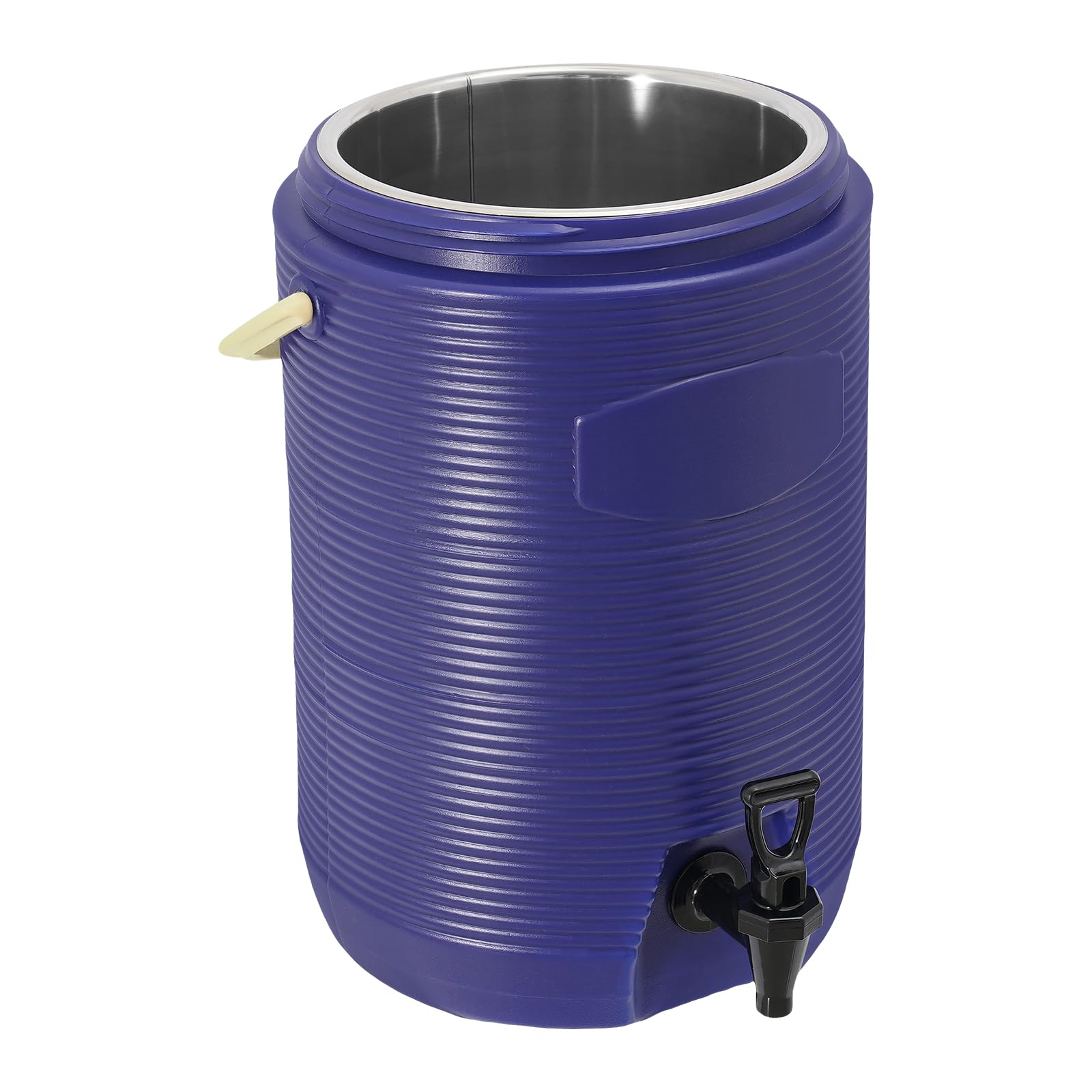 Dispenser di bevande in acciaio inox, 15 litri, con rubinetto, per caldo e freddo, 8 ore, dispenser di acqua calda portatile per caffè, tè e feste (blue)