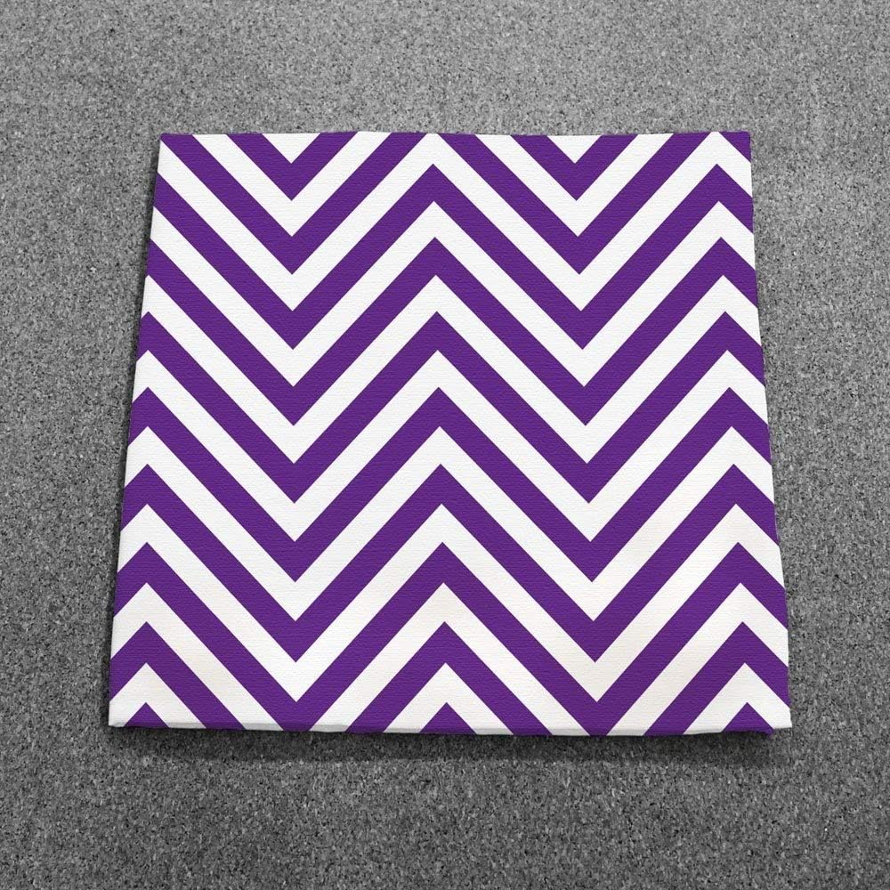 Milliken Purple Chevron Dinner Napkins - Set of 12