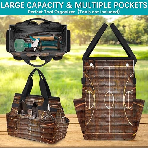 Miniatura 4 de Sport Basketball Ball Garden Tool Tote Bag for Women Men Gardening Tool Storage Bags with 10 Pockets Standable Garden Home Tool Kits Organizer for