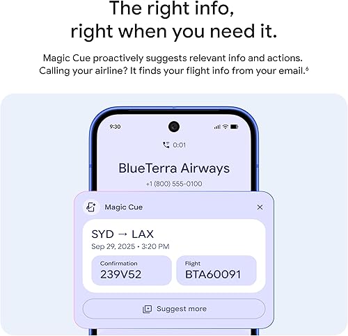 Miniatura 6 de Google Pixel 10 - Smartphone Android desbloqueado - Asistente Gemini AI, cámara trasera triple avanzada, batería de carga rápida de 24 horas y