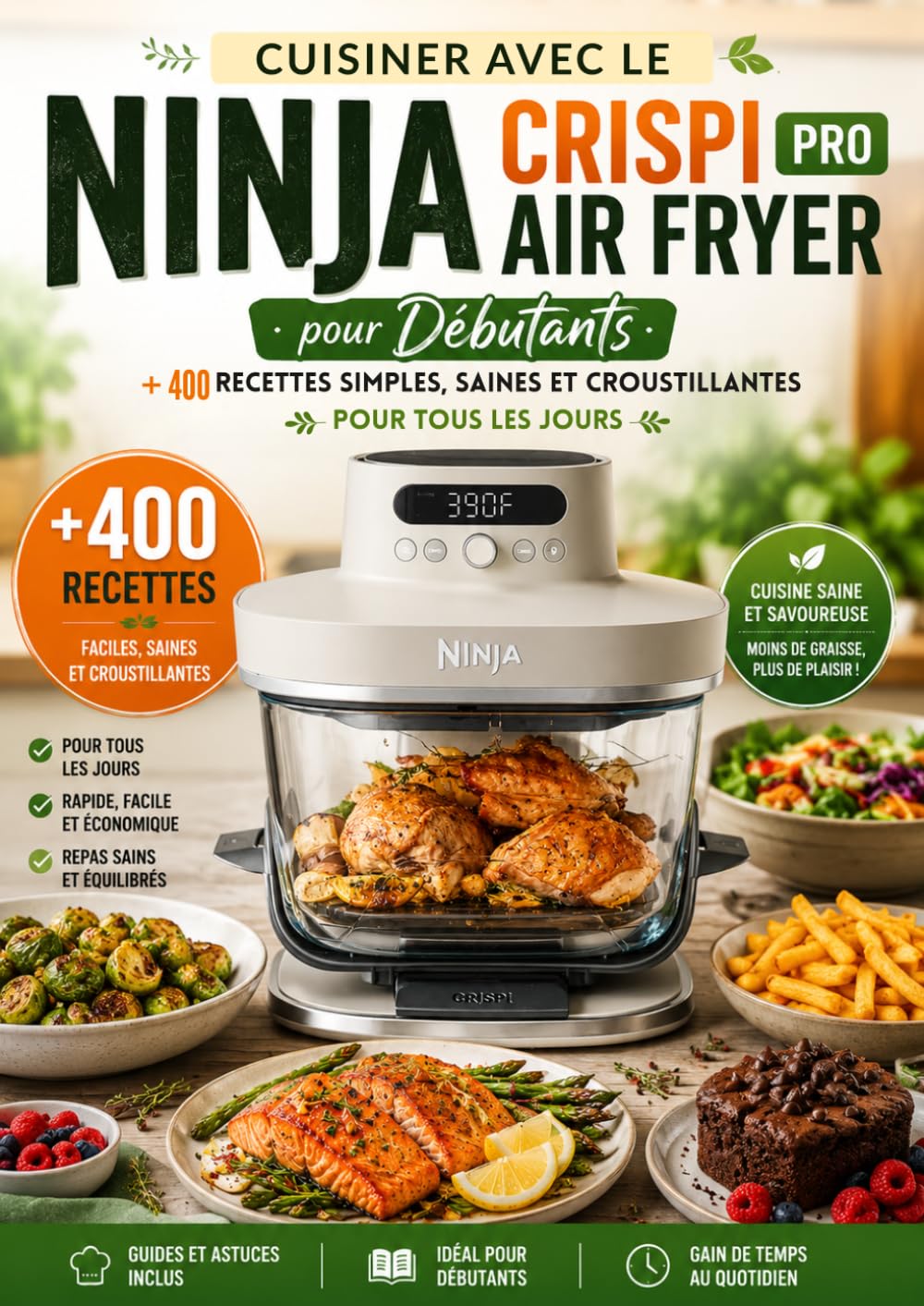 Cuisiner avec le Ninja Crispi Pro Air Fryer : + 400 recettes simples, saines et croustillantes pour tous les jours