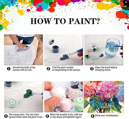 Miniatura 6 de EIBEILI Paint by Numbers for Adults Aihonmin Day of The Dead DIY Paint by Numbers Kits on Canvas Painting Kits for Kids Beginner Oil Painting Kits