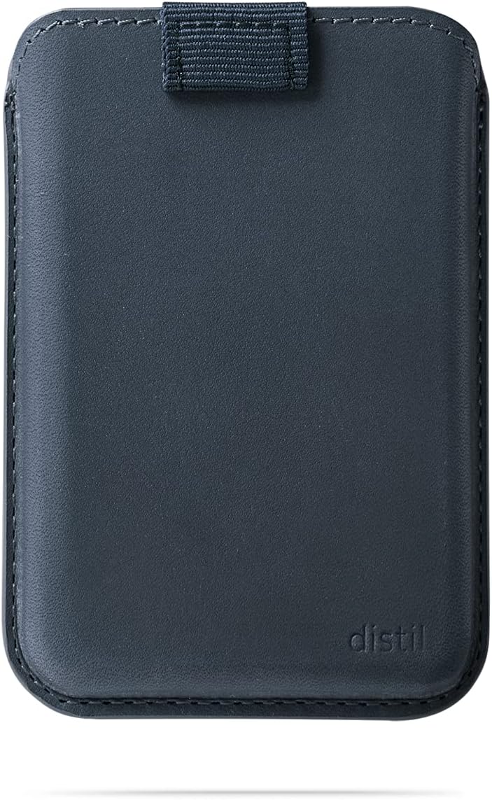 Distil Union Wally Junior | Apple MagSafe-Compatible Wallet, Leather Card Holder for iPhone, with Quick Access Pull-Tab