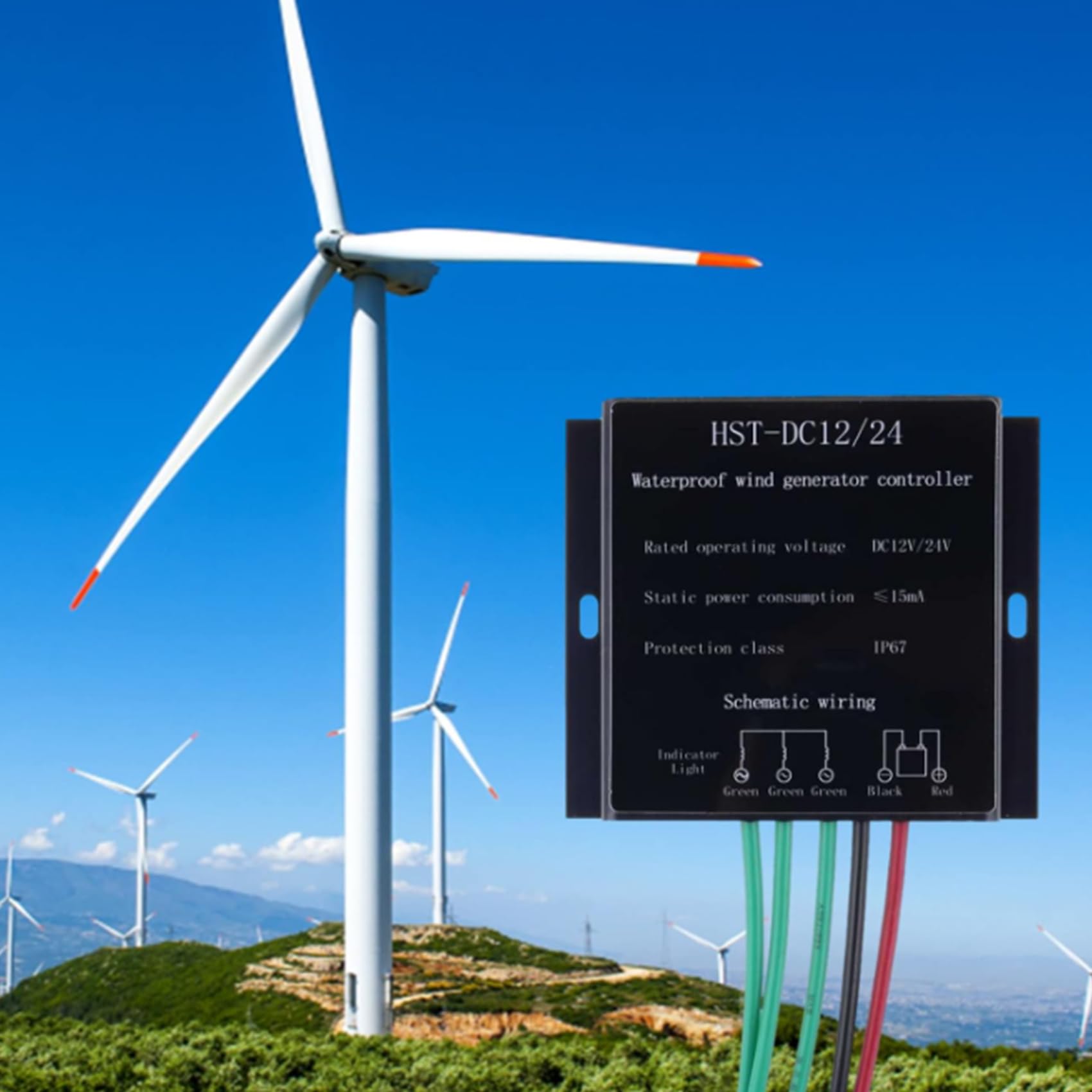Mini ładowarka solarna wodoodporna MPPT10000W Bezpłatny kontroler ładowania energii wiatrowej 12V/24V Auto 48V dla regulatora generatora turbiny wiatrowej DC AC (2 sztuki)
