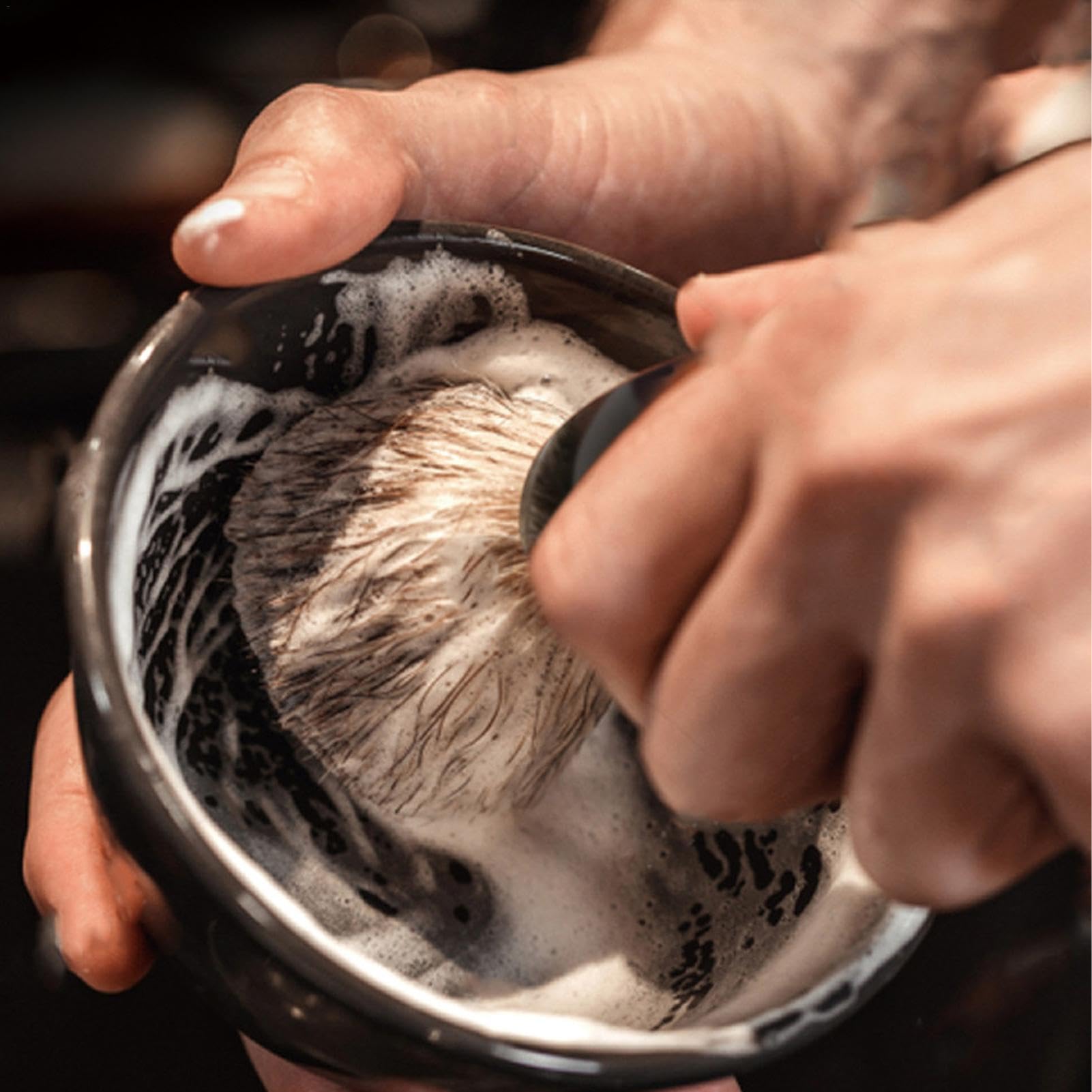 Pennello Da Barba In Tasso Manico Ergonomico Setole Morbide Per Crema E | Pennello Da Rasatura Per Uomo Barbuto Portatile Festa Del Papà Compleanno San Uomini Barbuti
