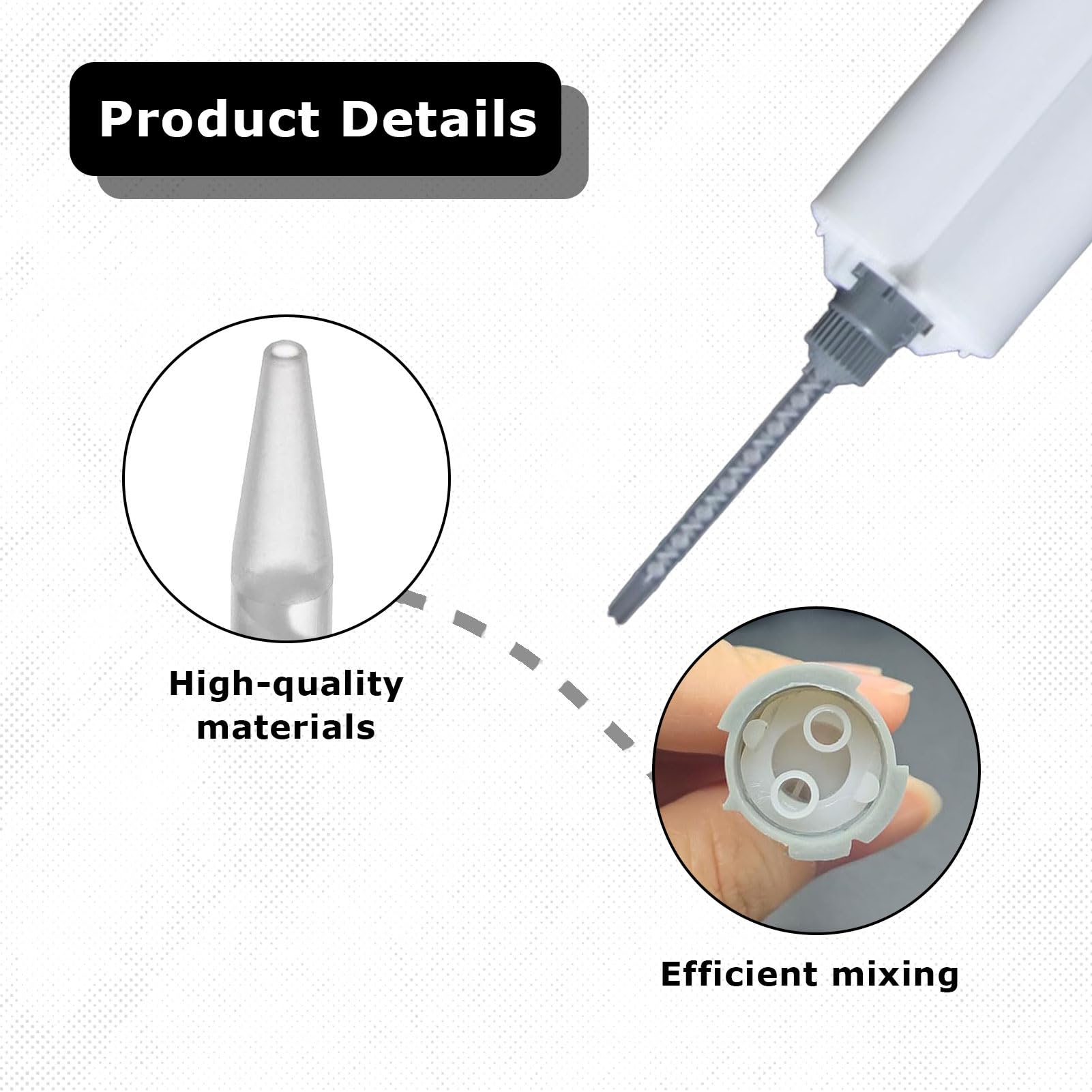 Amfrpar 10 Pièces Buses De Mélange Époxy Tubes Mélangeur Statique 2K Tube De Mélange 1