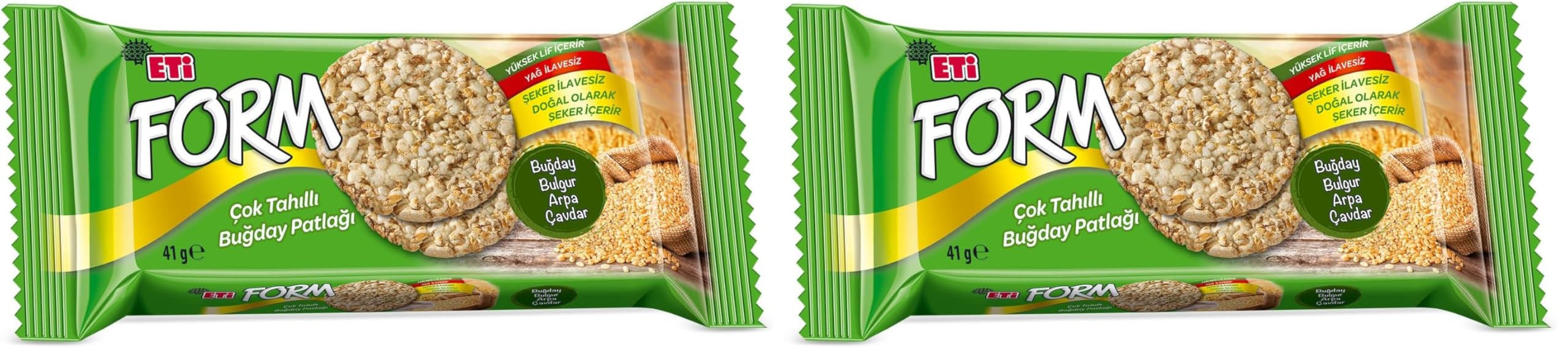 Eti Form Çok Tahıllı Buğday Patlağı 41 g 2li paket