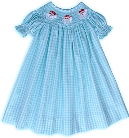 Hand Smocked Santa Claus Baby Girls 