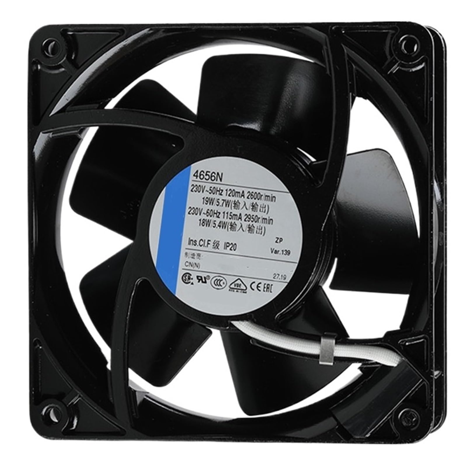 LZIKKGKI Cooling Fan 4656N 230V 0.12A 19/18W 12cm 12038 120 * 20 * 38mm 2-Pin