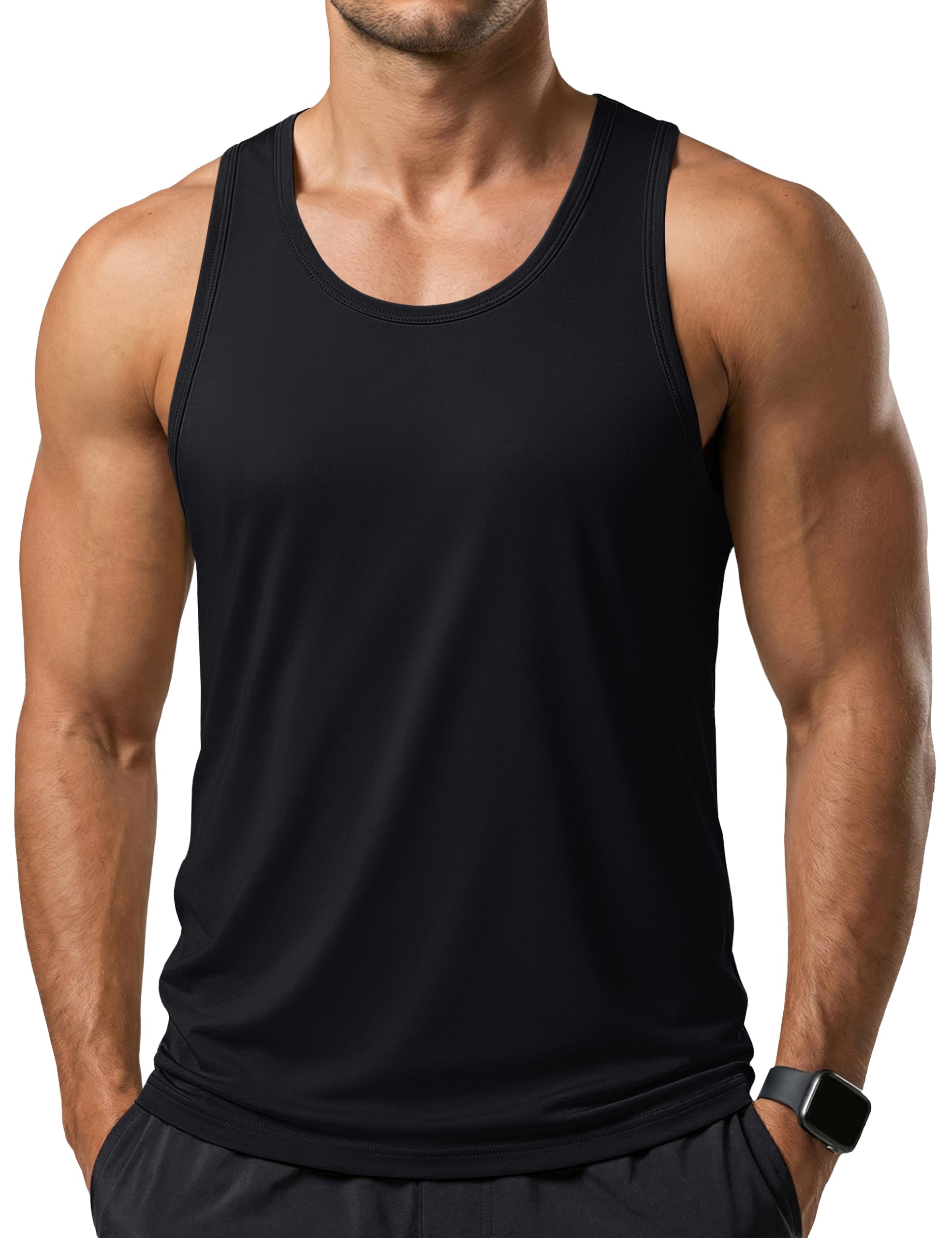 KEFITEVD Tank Top Herren Baumwolle Muskelshirts Gym Tanktop Sommer Outdoor | Weiche Baumwolle, Atmungsaktiv, Saugfähig, Leicht, Elastisch, Langlebig, Ärmellos, Locker, Viel Bewegungsfreiheit