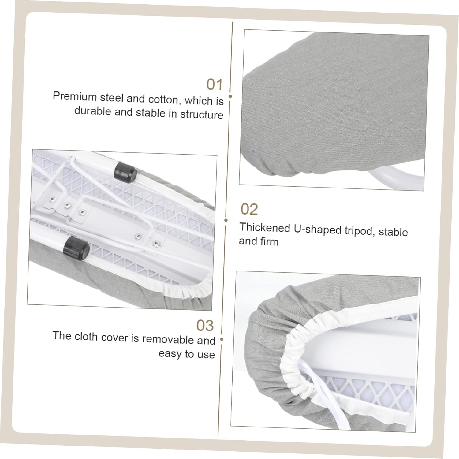 Compact Foldable Ironing Board Ironing Stool for Home Use Space Saving Design for Apartments and Strong and Stable Support for Living Rooms and Laundry Rooms