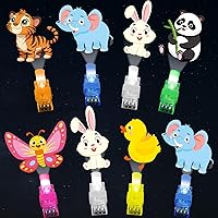 Oitnlaughter 36Pcs Animal LED Finger Lights - Glow in Dark Party Favors, Birthday Goodie Bags, Classroom Rewards