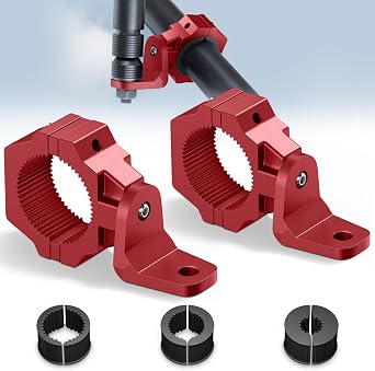 Ehaho 2 Pack UTV Whip Mount,Heavy Duty UTV Flag Mount,Adjustable Whip Light Mounting Bracket,for Light Bar, Antenna,Compatible with 1" to 2" Roll Cage of UTV ATV Polaris RZR SXS Can Amred | 360 Adjustable Whip Light Mounting Bracket,for Light Bar, Compatible with 1" to 2" Roll Cage of UTV RZR 900 1000 XP SXS X3