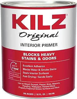 Quart Kilz Original Interior Oil Based Sealer-Primer-Stainblocker [Set of 6]