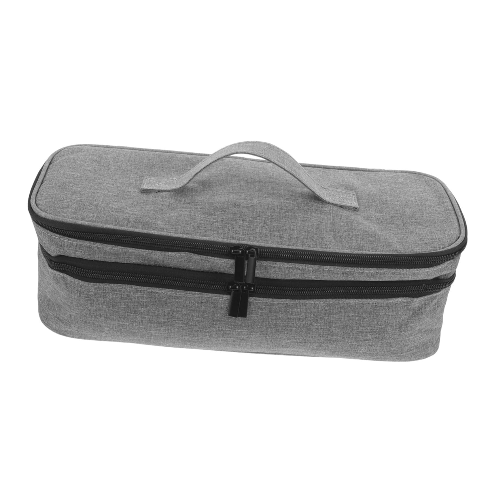 PLAFOPE Borsa Viaggio per Asciugacapelli e Arricciacapelli Organizer Doppio per Strumenti per Capacità Design Integrato e Resistente Custodia Portatile per Styling in Viaggio Grigio