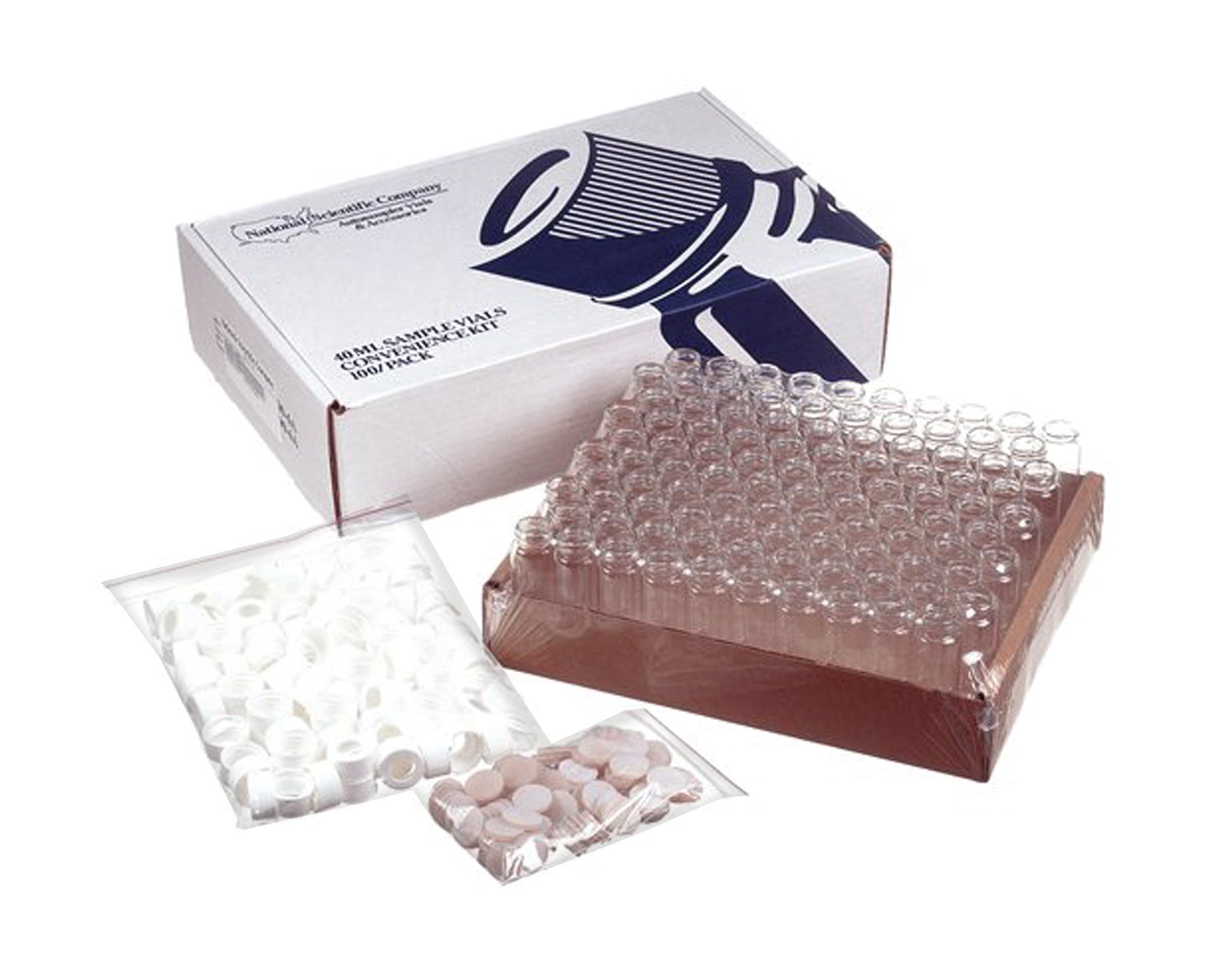 EPA VOA Vial Assembled Kit, 40mL (Pack of 100)