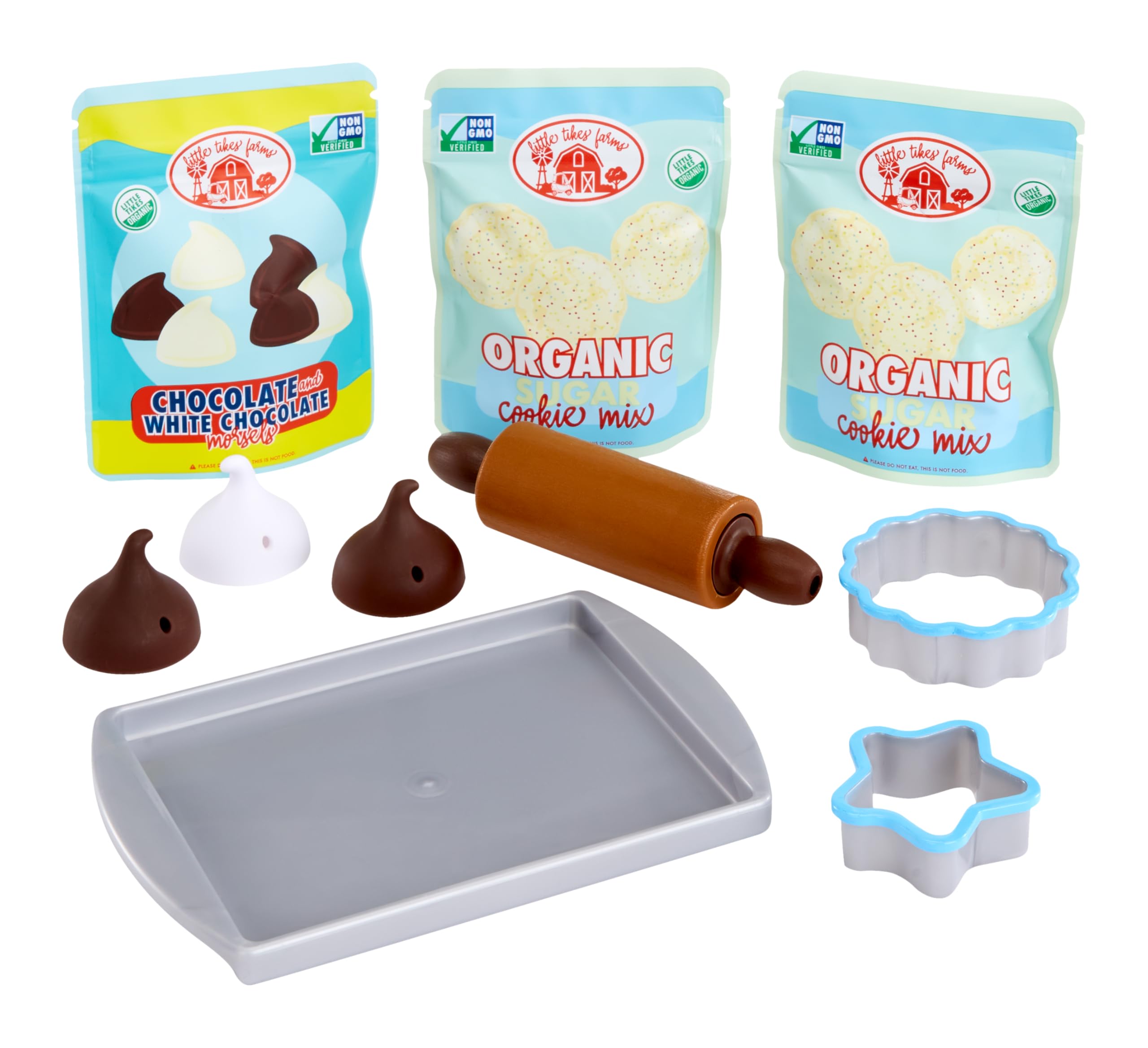 little tikes Creative Chefs Cookie Kit with Special Make-It! Mix Play Sand,11 Accessories, Realistic Pretend Play Cookie Baker Set, for Boys and Girls, Ages 3+