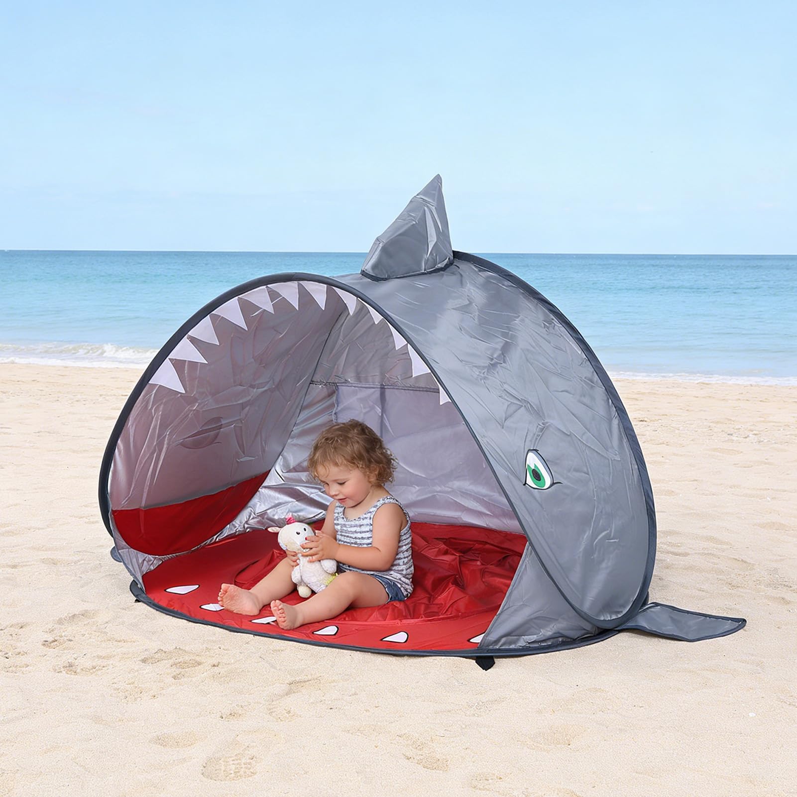 Generic Tienda de Playa para Bebés, a Prueba de Viento y de Fácil Instalación con Piscina para Bebés para Picnics y Escapadas de Fin de Semana