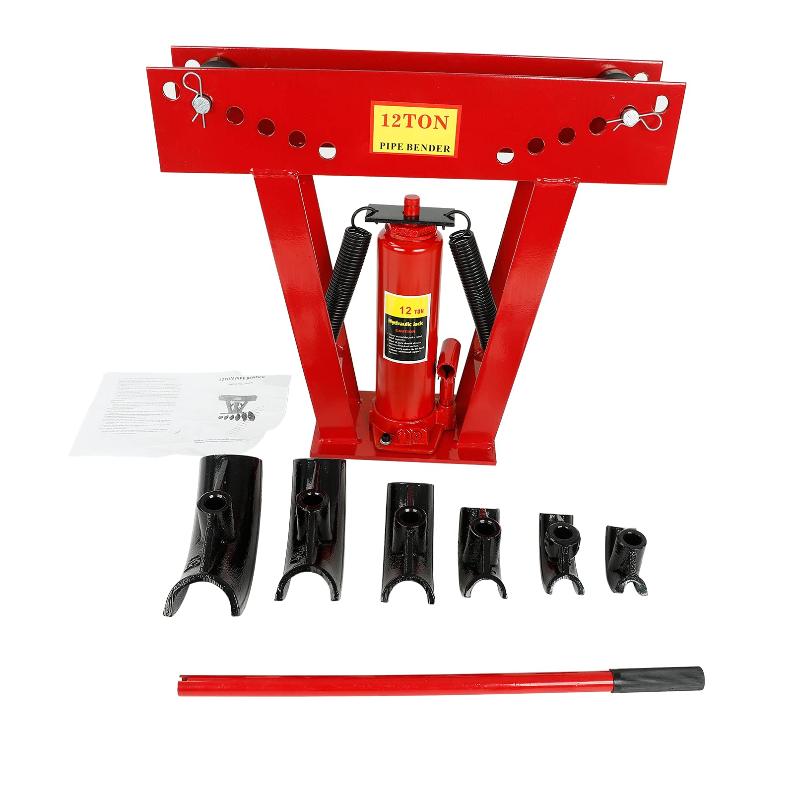 Buy VOWAGH 12 Ton Exhaust Tubing Bender 130mm Pipe Bender Steel 1/2 Inch Square Hydraulic Hand