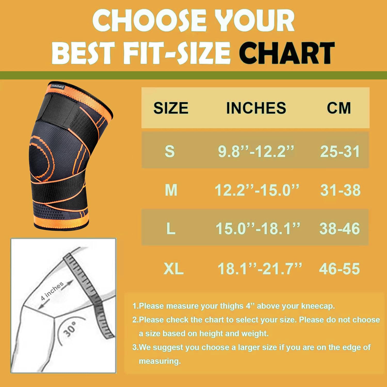 FSVNSWKS Knee Sleeves, Knee Braces