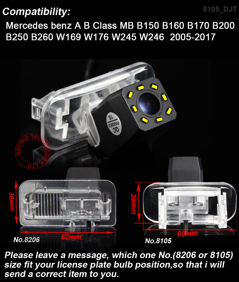 Dynavsal 8LED Night Visions Telecamera Inversa Luce Targa HD Color Impermeabile Telecamera Posteriore Per Transporter T5 VW Skoda Magotan Polo Bora Golf Jetta Passat B5 Caddy MultivanTouareg