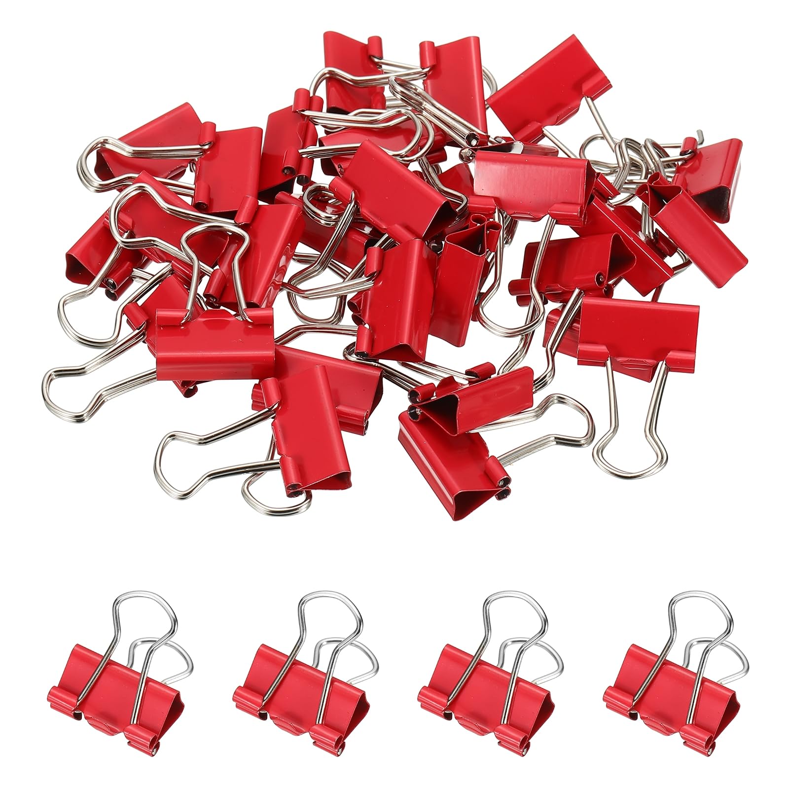 PATIKIL 0.75 Inch Small Binder Clips 30 Pcs,Red