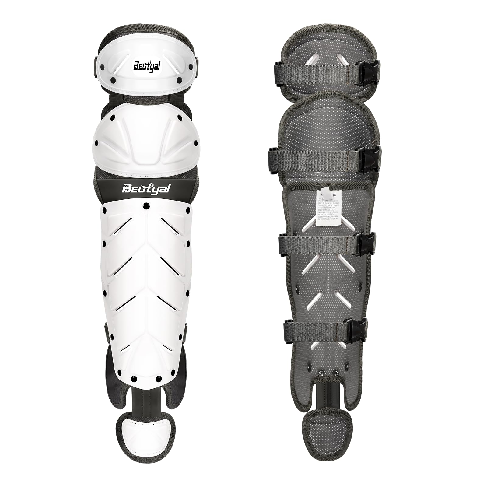Beutyal Baseball Softball Catcher Leg Guards Shin Guards Adult 15 Inch