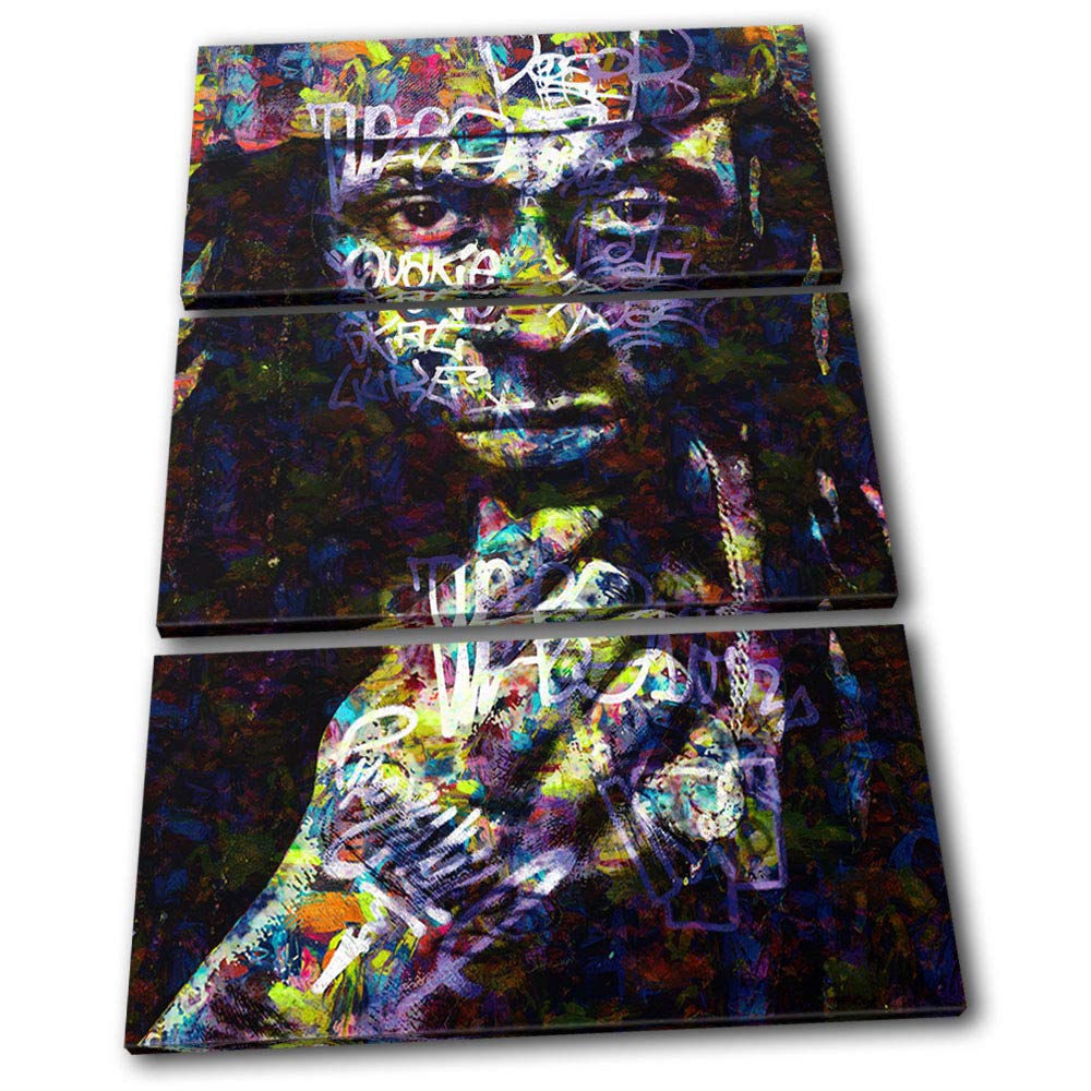 Bold Bloc DesignLil Wayne Graffiti Iconic Celebrities 60x40cm TREBLE Canvas Art Print Box Framed Picture Wall Hanging - Hand Made In The UK - Framed And Ready To Hang 13-2798(00B)-TR32-PO-A