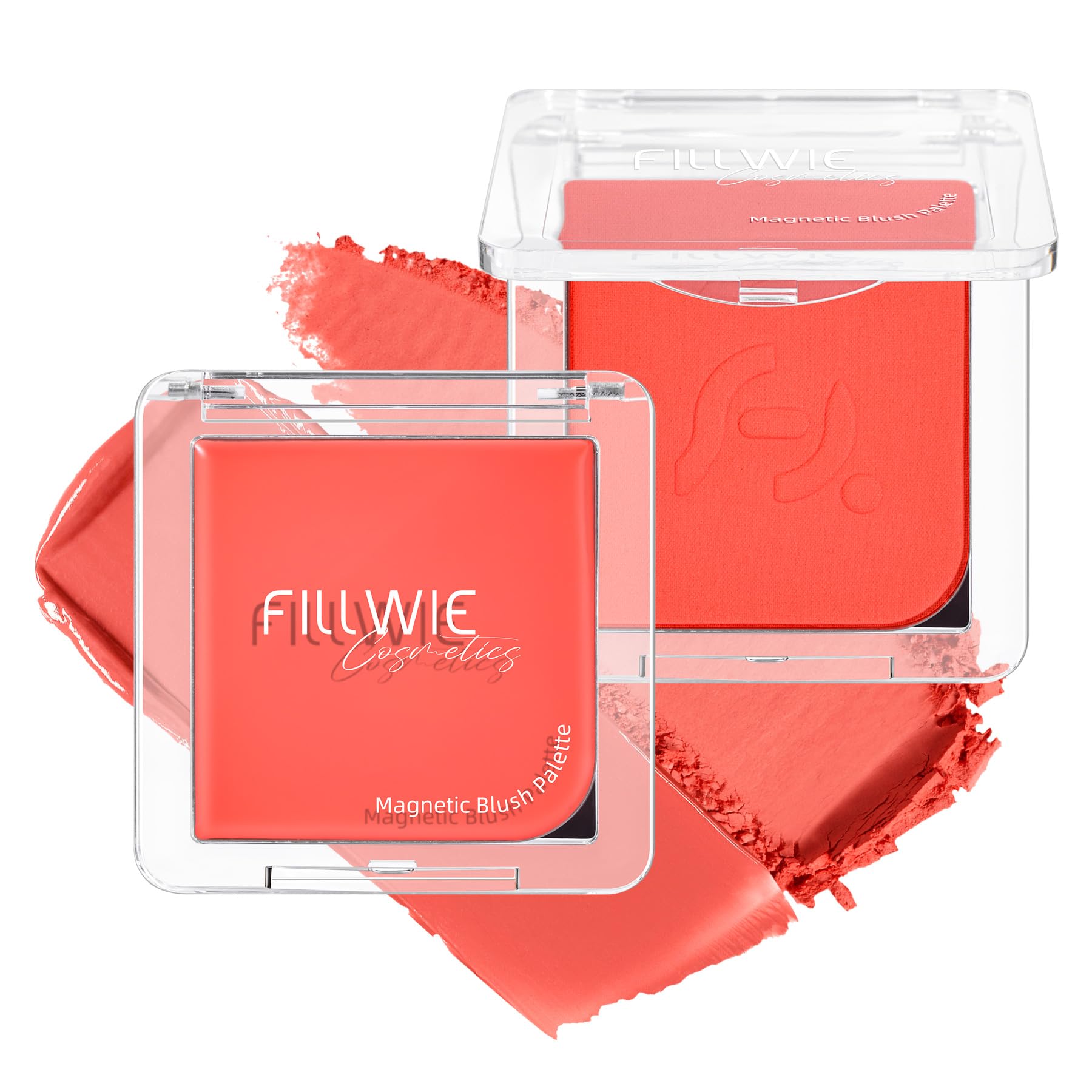 Blush Duo, Coral Cream & Peach Powder Blush for cheeks, lips, eyes Cherry Rush