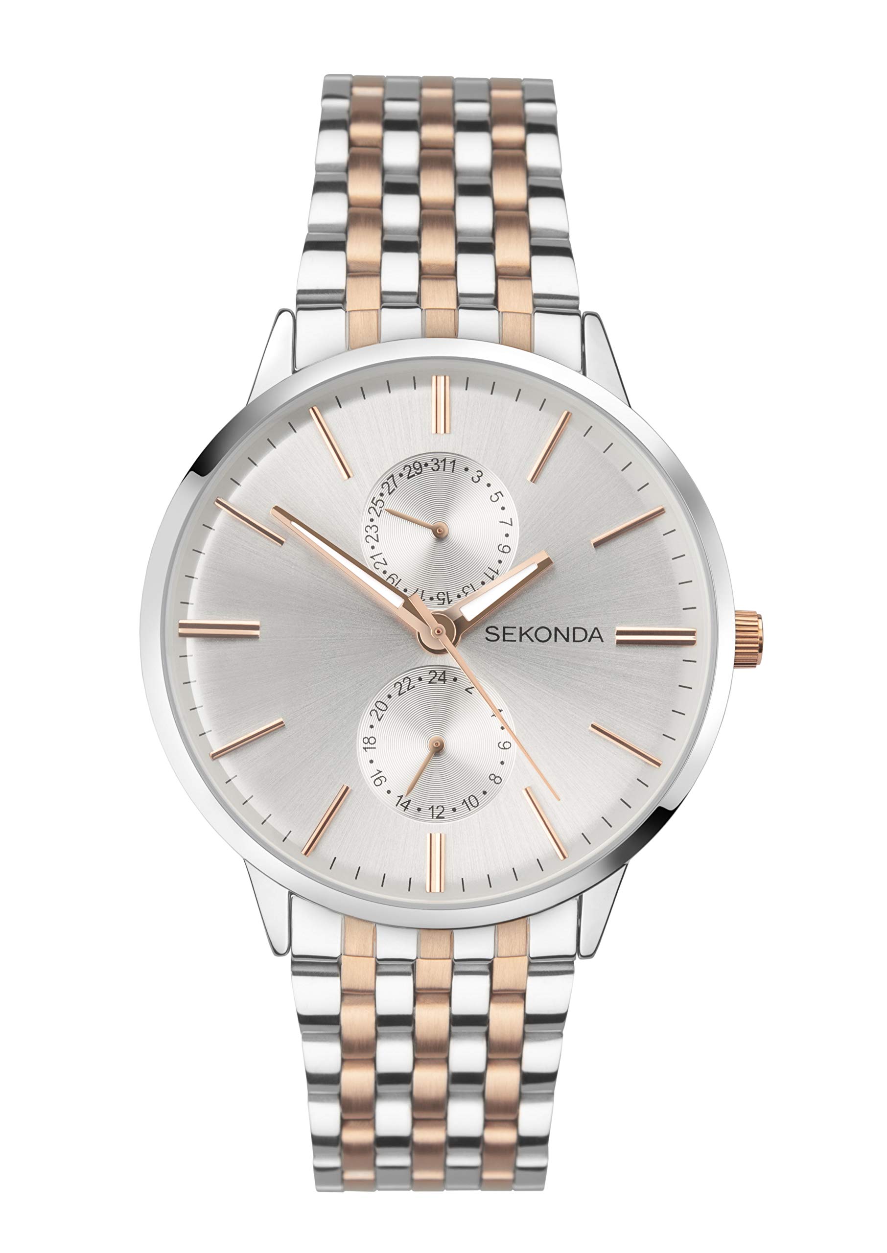 SekondaMens Multi dial Quartz Watch with Stainless Steel Strap 1589.27