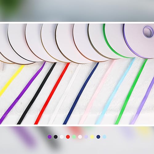 Miniatura 7 de Cinta de grogrén púrpura de 38 pulgadas para envolver regalos, 100 yardas de cinta de alta densidad para bodas, envoltura de regalos, decoración de