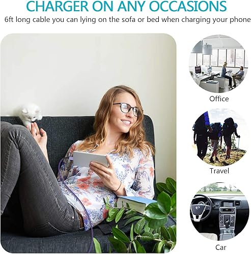 Miniatura 5 de Cable de carga rápida para Moto G Stylus 5G /G Power 2021/G Play 2021/G Fast /E20/One 5G Ace/G10/G30/G60S/G100/G 5G Plus/G9 Power/G8 Play/G7 G6 Plus