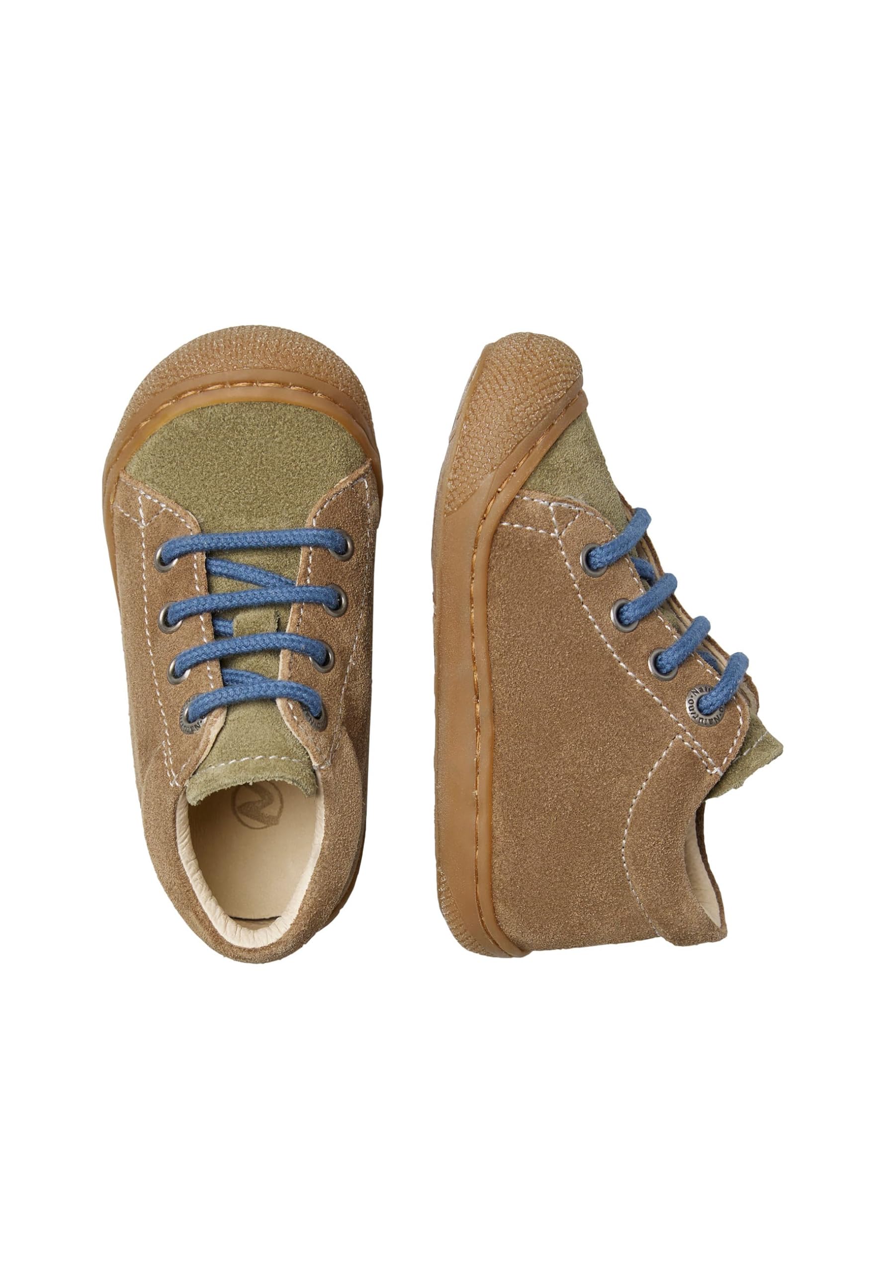 Naturino Cocoon Suede Sole Honey Light Brown-Militare-Acciaio Scarpe per Chi Inizia a Camminare, Taglia 29