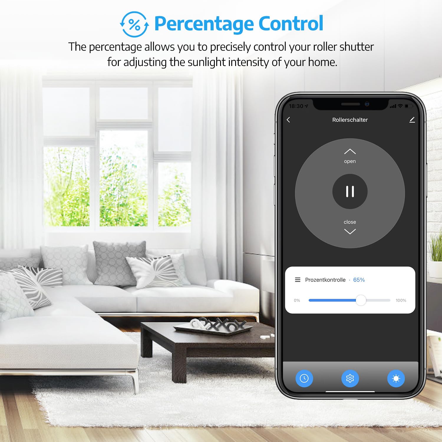 Interrupteur WiFi Pour Volet Roulant SmarterCurry - 7ème Génération, Compatible Alexa/Google - Pack De 4, Blanc