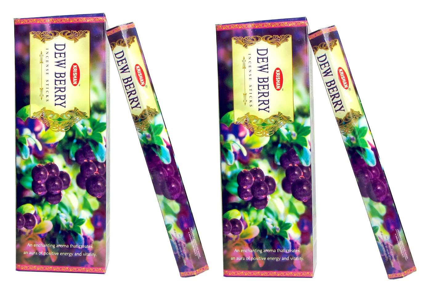 Fenny's Creations Incense Sticks Indian Hand Rolled Aromatherapy 240 Joss Sticks Relaxing Stress Aromatherapy Relief Meditation Yoga Refreshing Sensuality (Dew Berry)