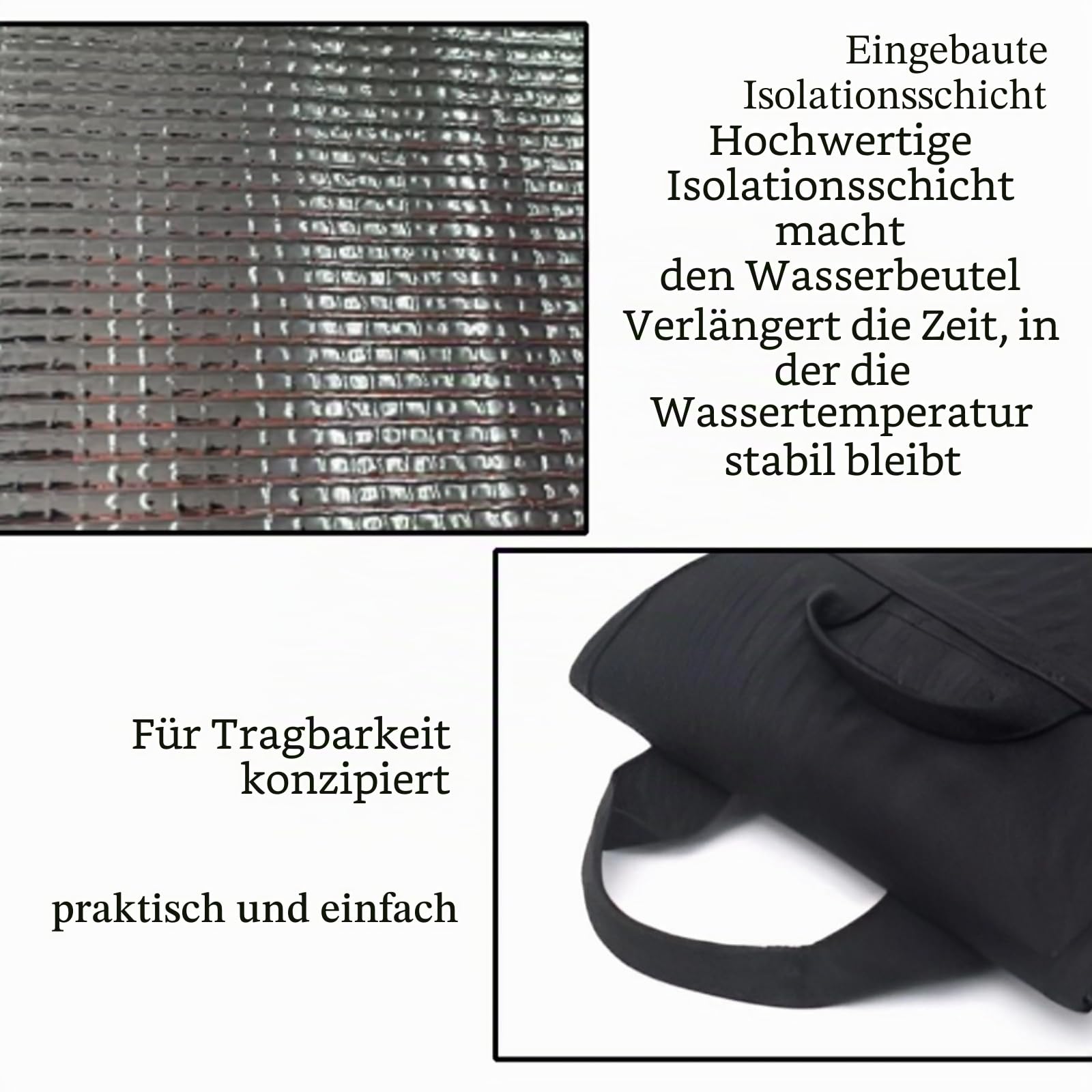 Isolierte Hydratisierte Blasenhülle, Sport-Wasserblasen-Isoliertasche, Isolierbeutel Für Wasserblase, Geeignet für 3L Wassersäcke, Laufen, Wandern, Klettern, Radfahren Im Freien (Ohne Liner)