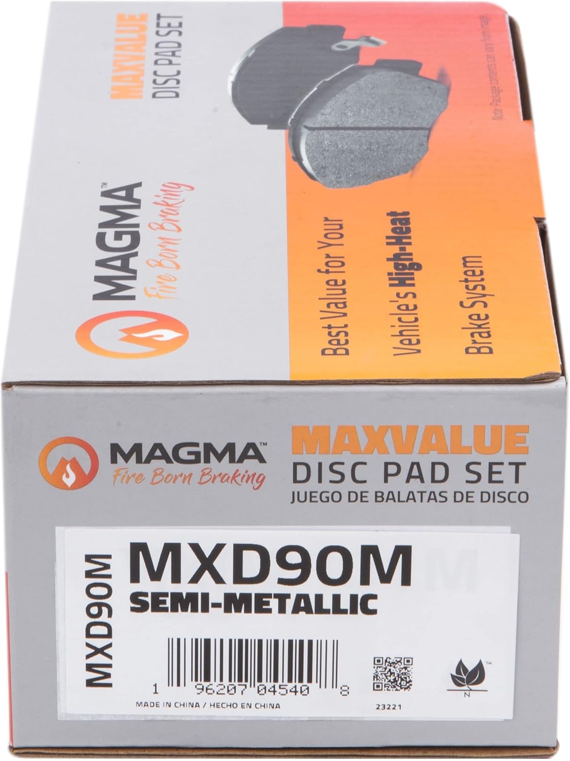 MAGMA MaxValue MXD90M Semi-Metallic Brake Pads, Front