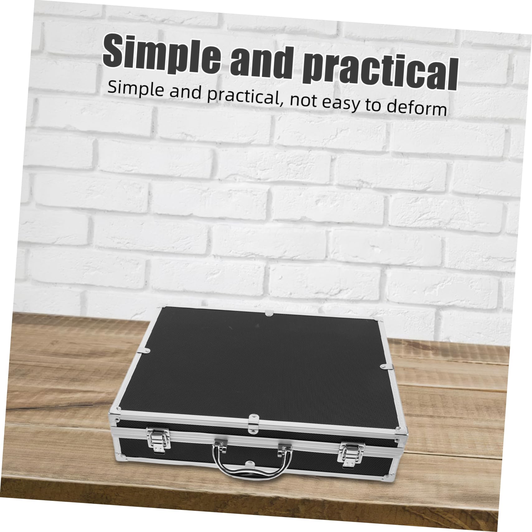 SOLUSTRE Caja De Almacenamiento para Micrófono con Interior Suave De Esponja Estuche De Aluminio Resistente Impactos para Eventos Al Aire y Transporte De Micrófonos