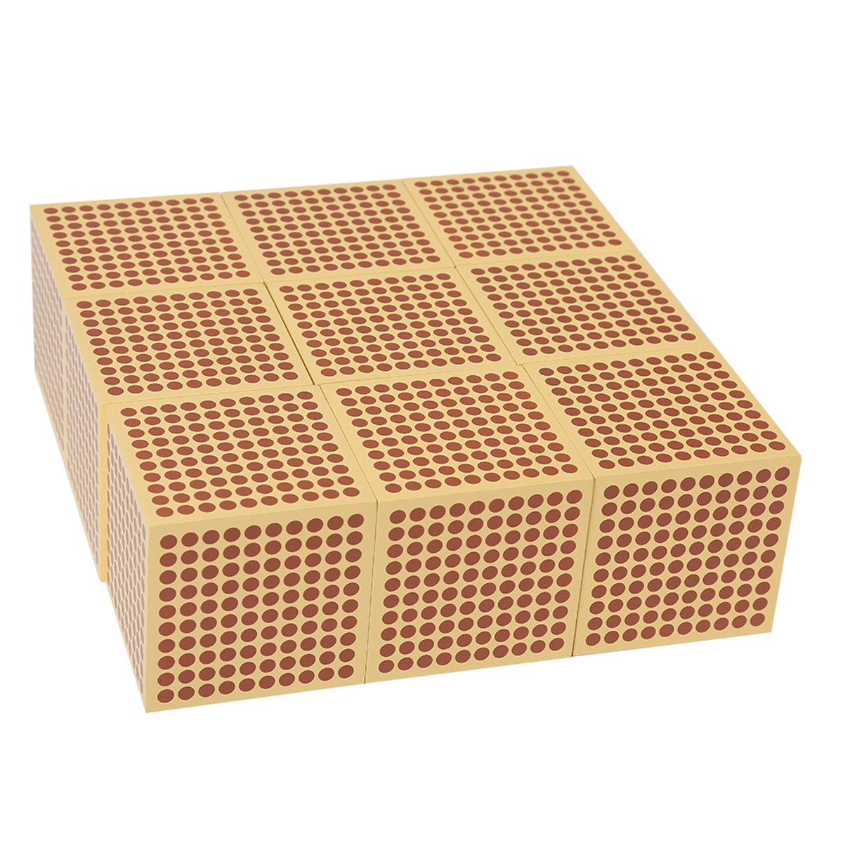 MEYOR Montessori 9 Wooden Thousand Cubes Mathematics teaching aids