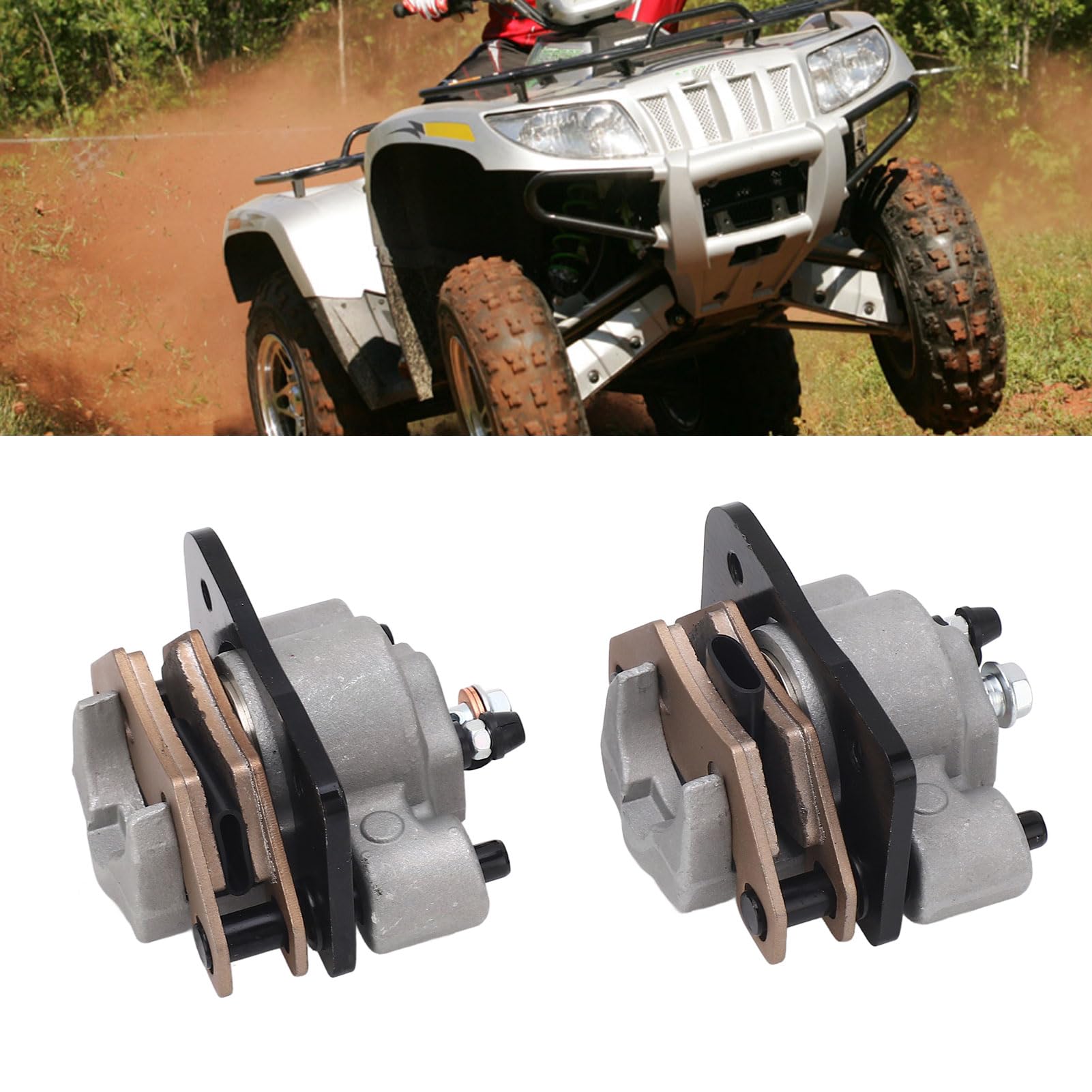 Pinzas de Freno Delantero 1436 423 Pinzas Hidráulicas de Metal Excelente Disipación de Calor Pinzas de Freno Delantero ATV de Juego de Frenos Hidráulicos Reemplazo para