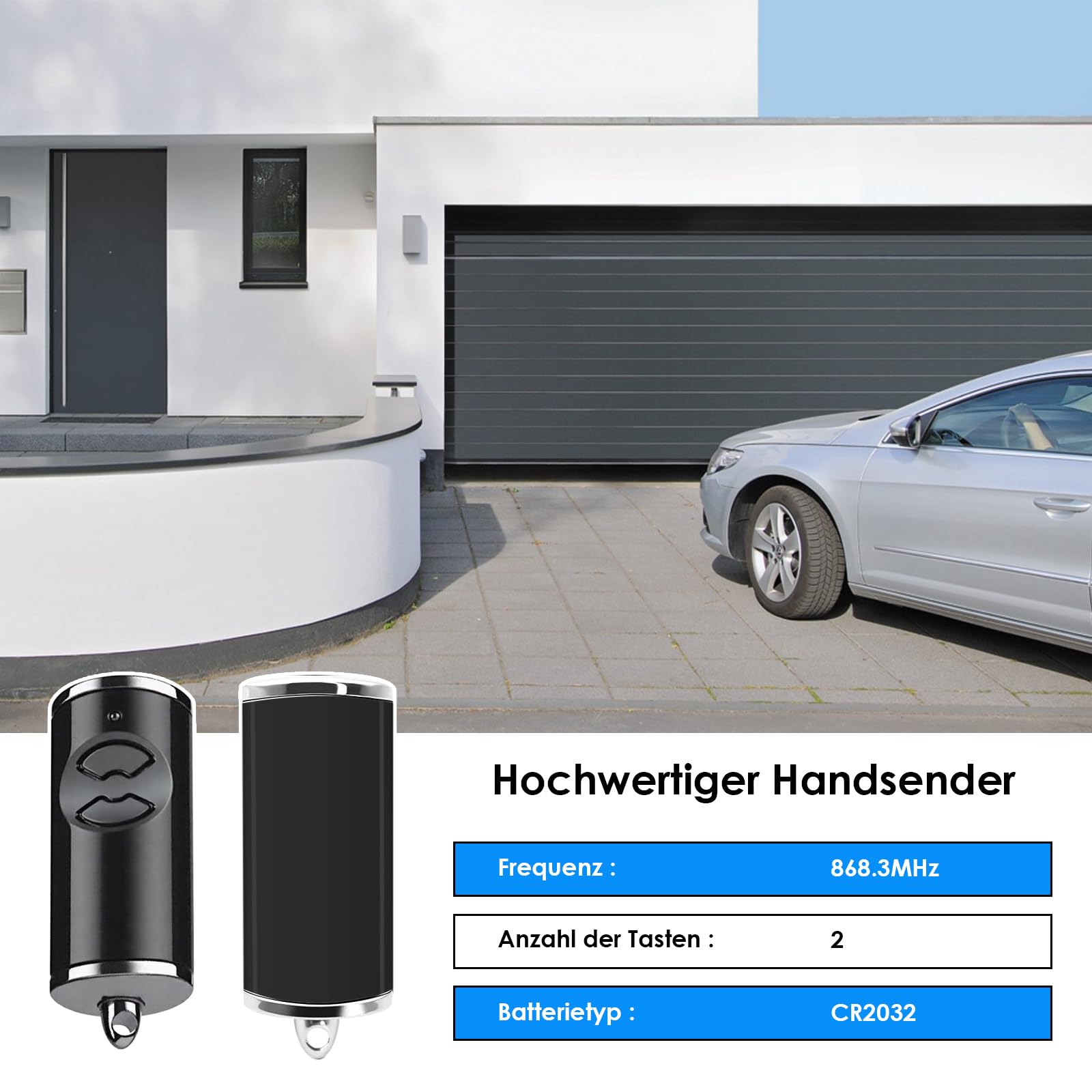 868 MHZ Trasmettitore Compatibile Con Hörmann Porta Garage FIT2 HS4 - Foto 9