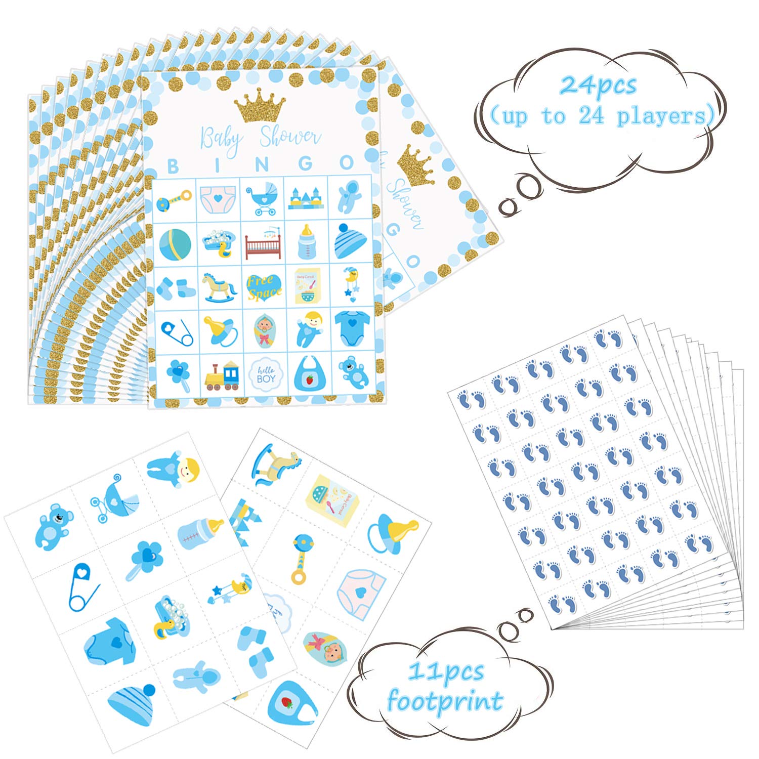 Funnlot Baby Shower Games Baby Shower Bingo Boy Baby Shower Bingo Cards