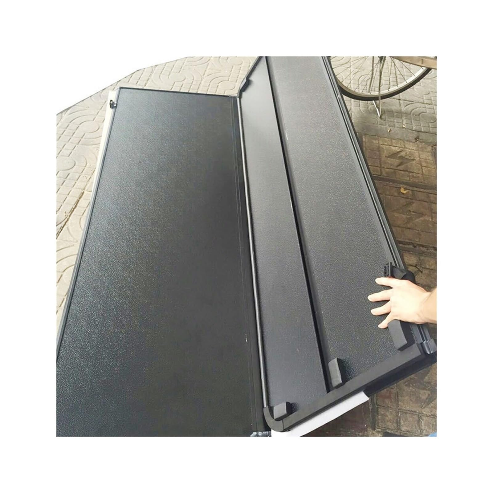 KKGHYYMG Compatible for Ram Dodge 1500 Modified Pickup Aluminum Alloy Three Fold Flat Trunk Cover Accessories