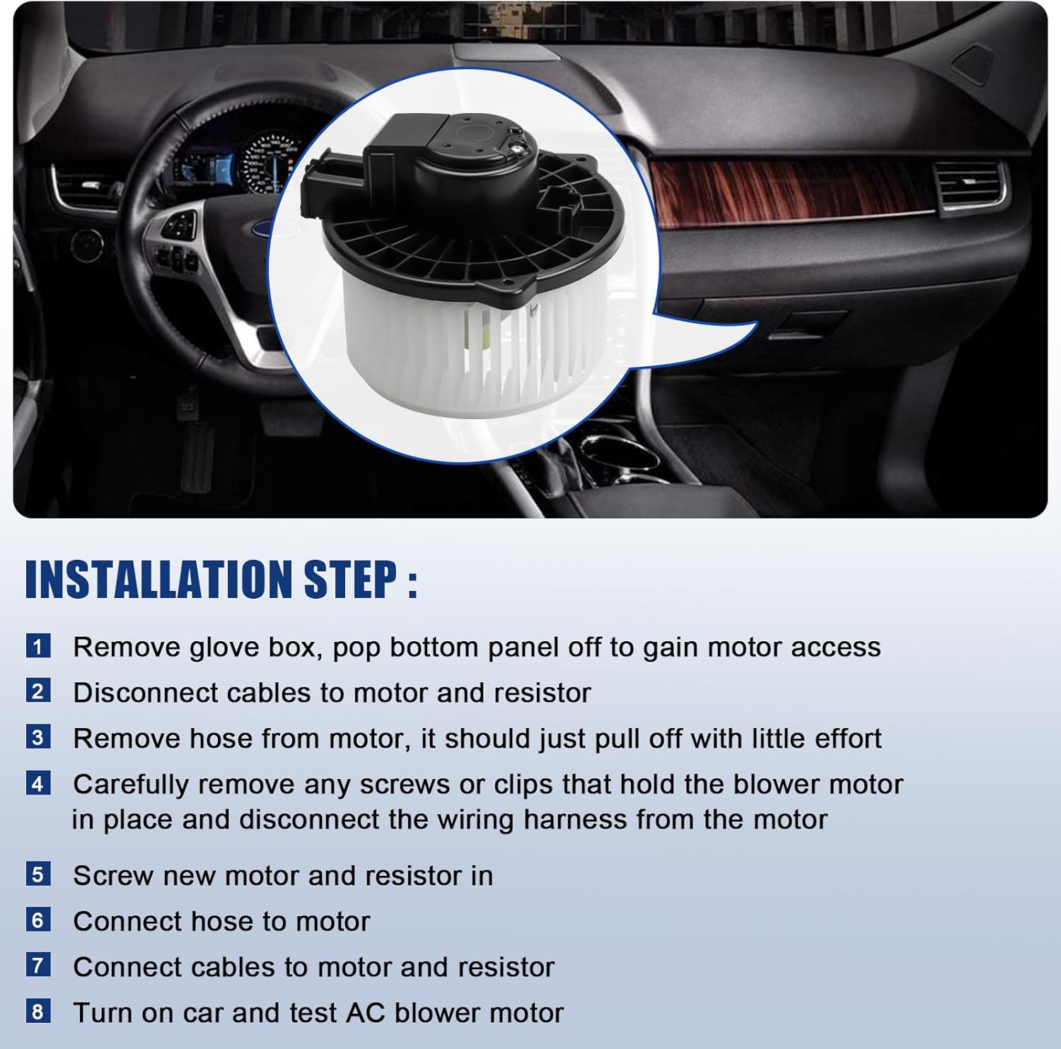 AC Blower Motor Fan Fits for 2007-2010 Toyota Sienna, 2010-2018 Subaru Legacy Outback, Lexus RX350 RX330 RX400h, Cadillac CTS SRX STS - Front HVAC Heater Blower Motor, Replace# 700228, 87103-08090