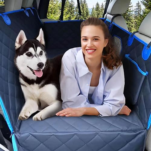 Extensor de asiento trasero para perros, funda impermeable para asiento de automóvil con plataforma inferior dura, protege tu automóvil y mantiene a