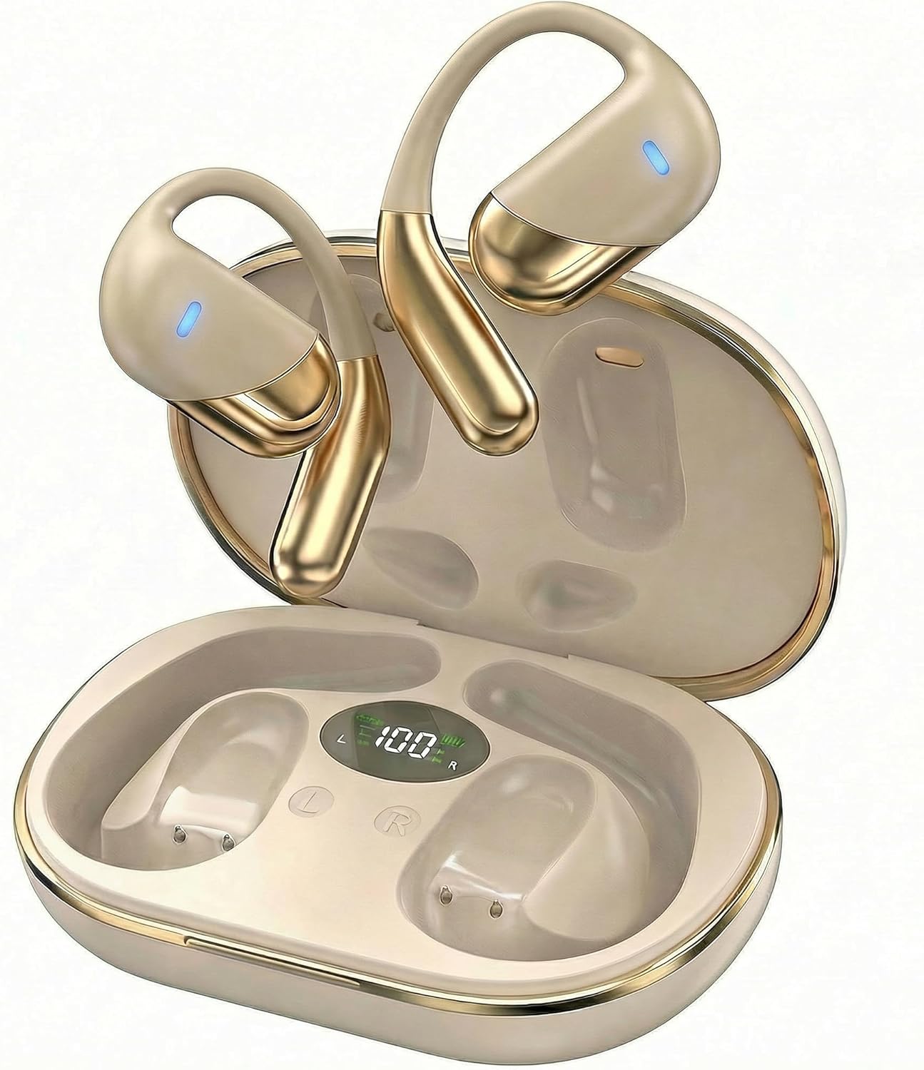 AI Translation Earbuds Real Time – 194 Languages Translator Earbuds, No Subscription, 60H Battery Open Ear Bluetooth 5.4 Headphones, Audifonos Traductores Inglés Español for Travel Business Learning