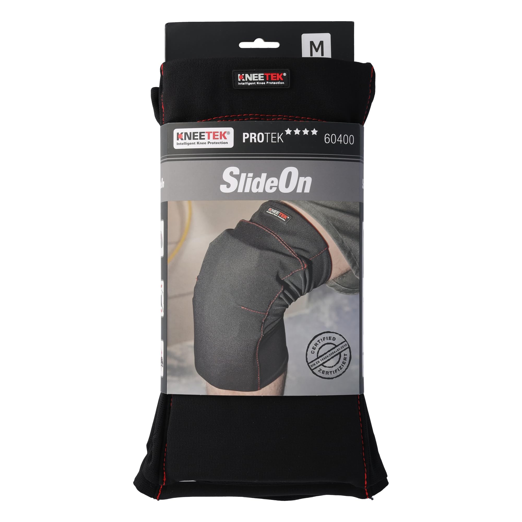 Kneetek PROTEK SlideOn Genouillères ultra légères avec ErgoPad Taille M | Super légères et flexibles : genouillères pour pantalons courts et étroits avec rembourrage ErgoPad remplaçable - Taille M